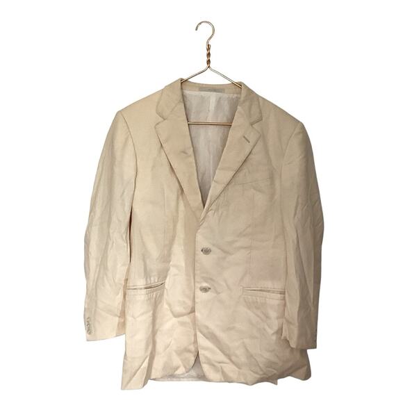 VTG Gianni Versace Blazer Ivory Mens Button Blazer Suit Jacket Size 50 | Flawed - Picture 1 of 10